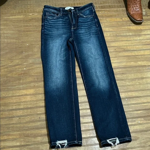 BKE Billie Denim Jeans in Deep Blue - Picture 3 of 4